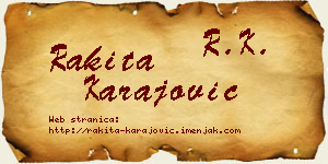 Rakita Karajović vizit kartica